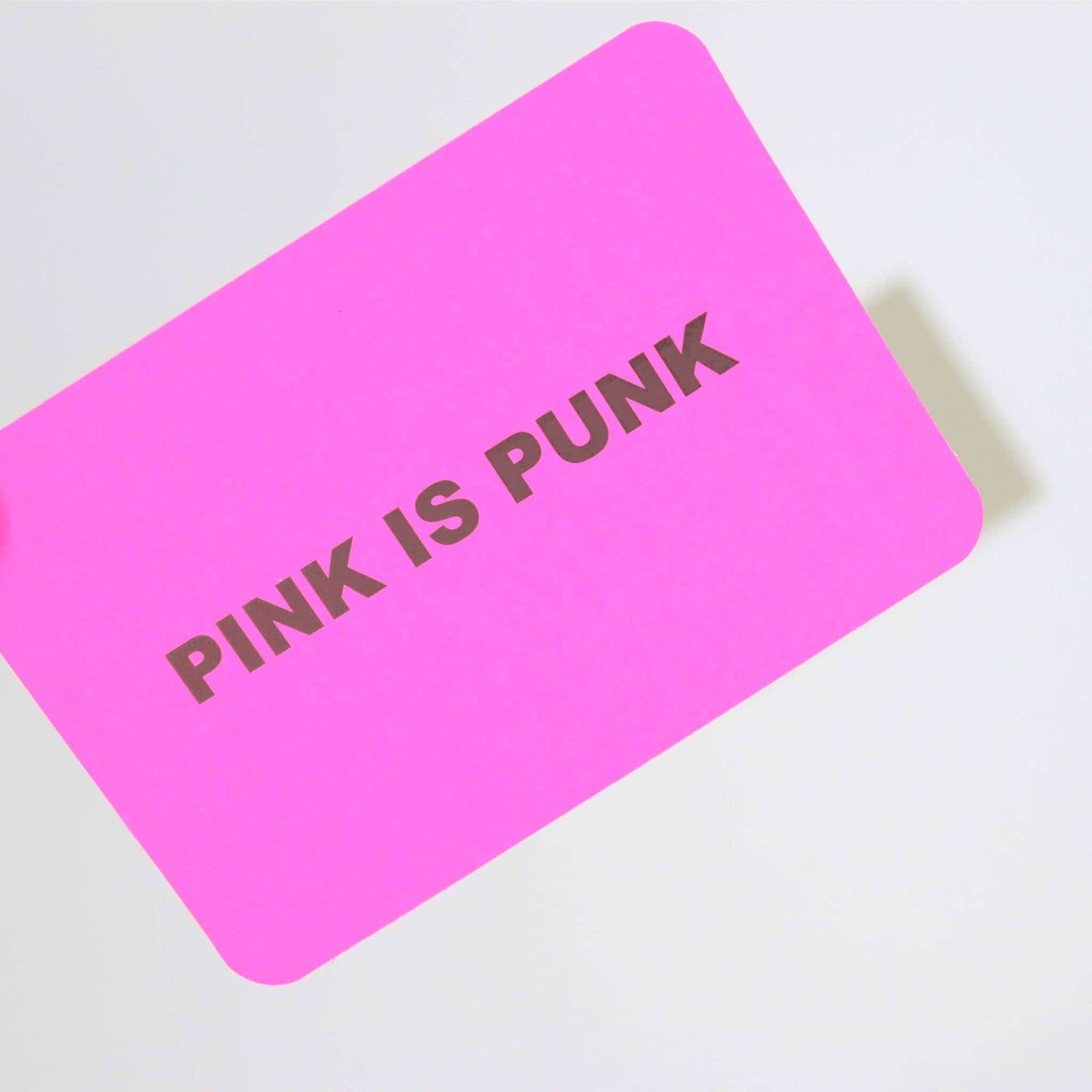 Le Typographe Mini Carte + Enveloppe Pink Is Punk